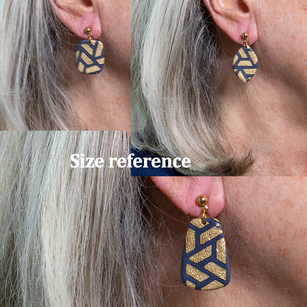 Navy/ Gold Drop
