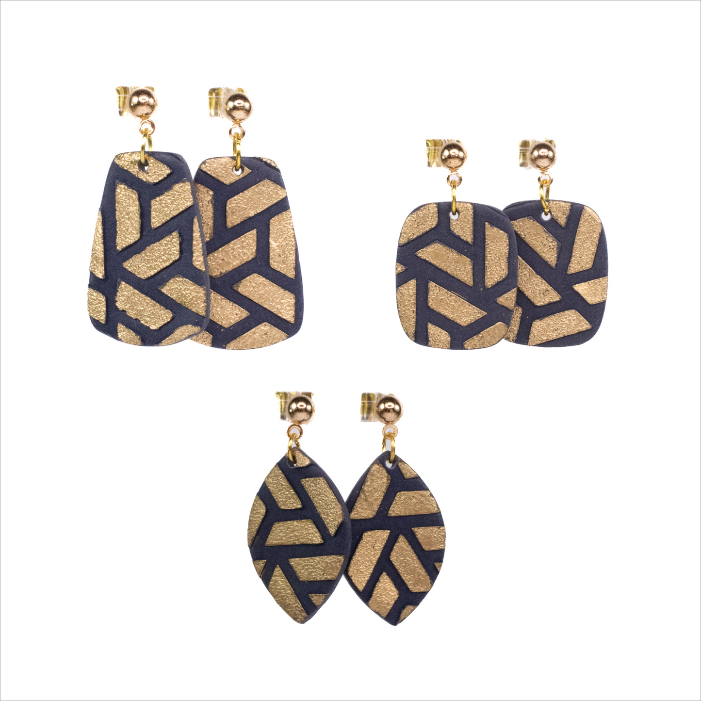Navy/ Gold Drop