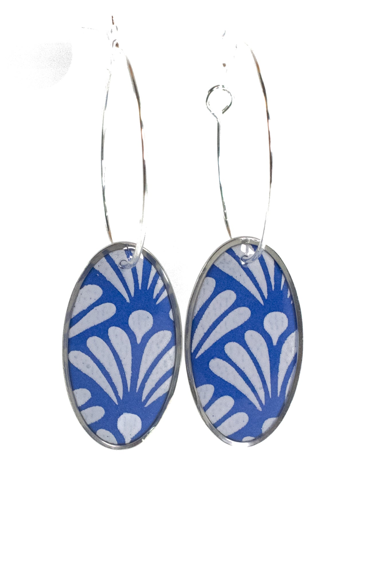 Blue & White Hoops - Oval