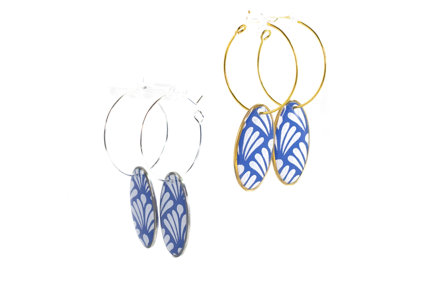 Blue & White Hoops - Oval