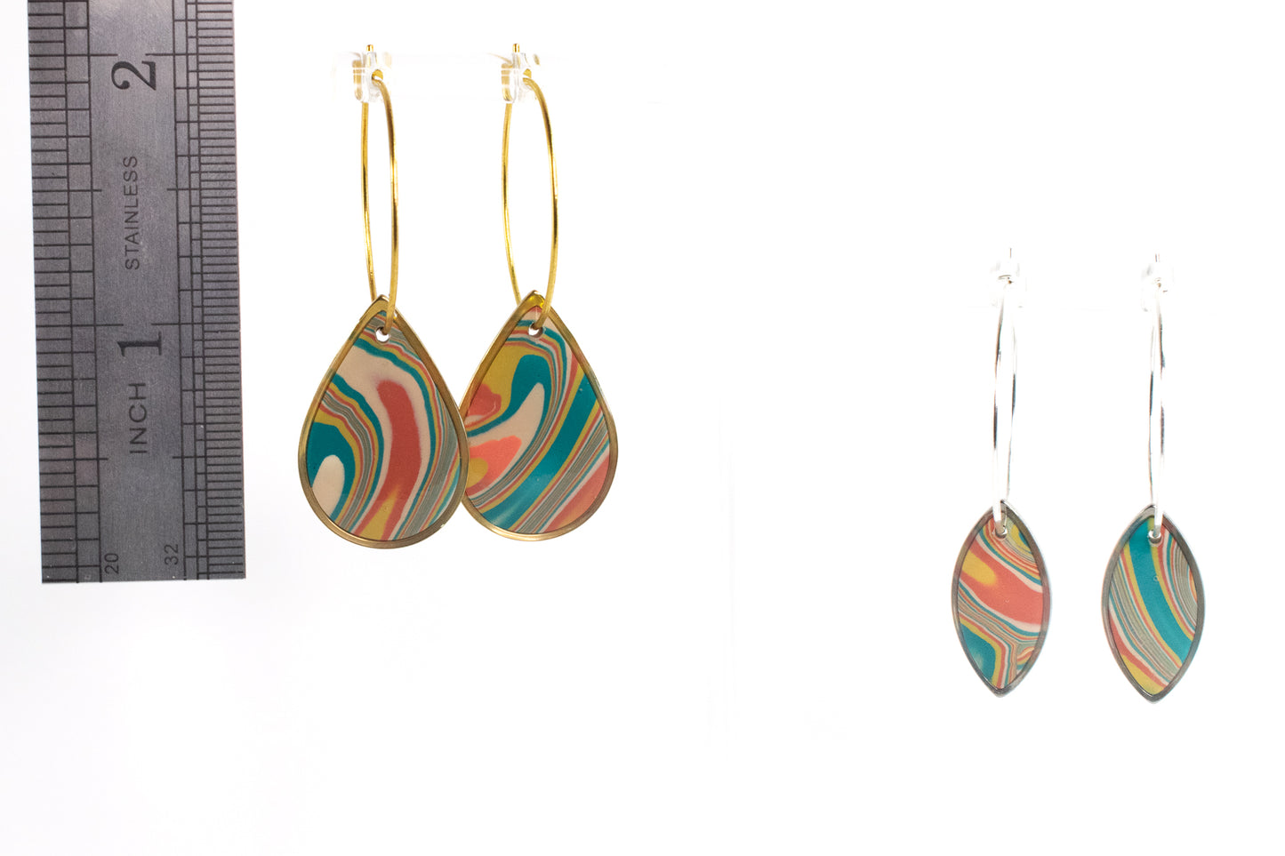 Raindrop Hoops - Red/ Blue/ Yellow