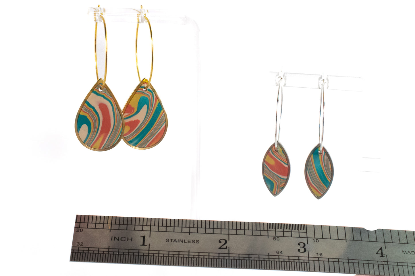 Raindrop Hoops - Red/ Blue/ Yellow
