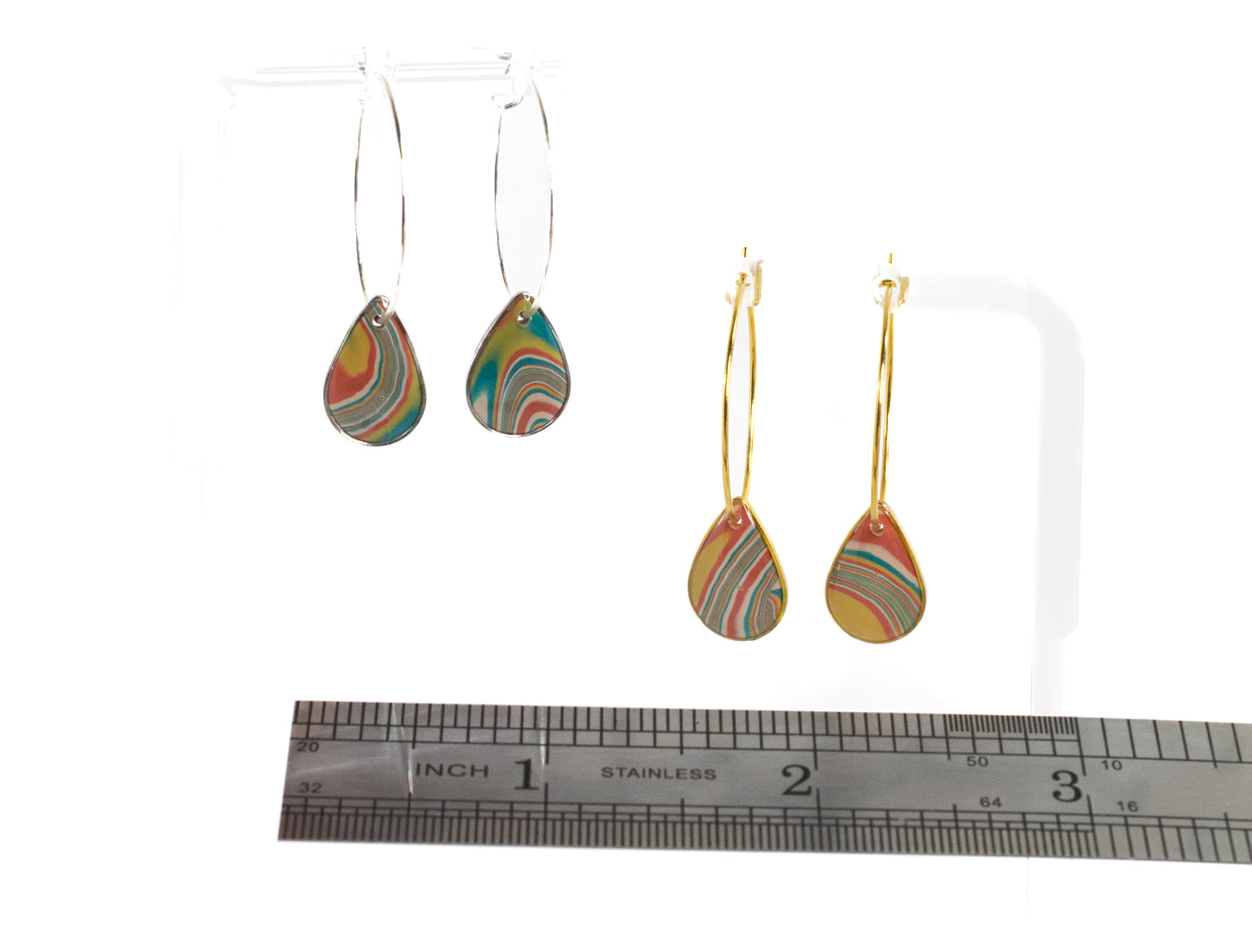 Raindrop Hoops - Red/ Blue/ Yellow