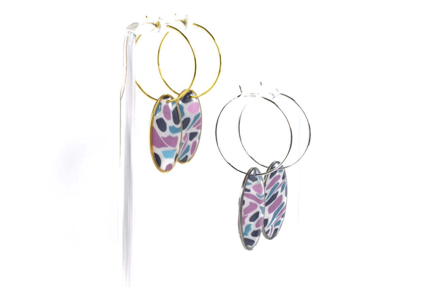 Navy/Teal/Pink Hoops