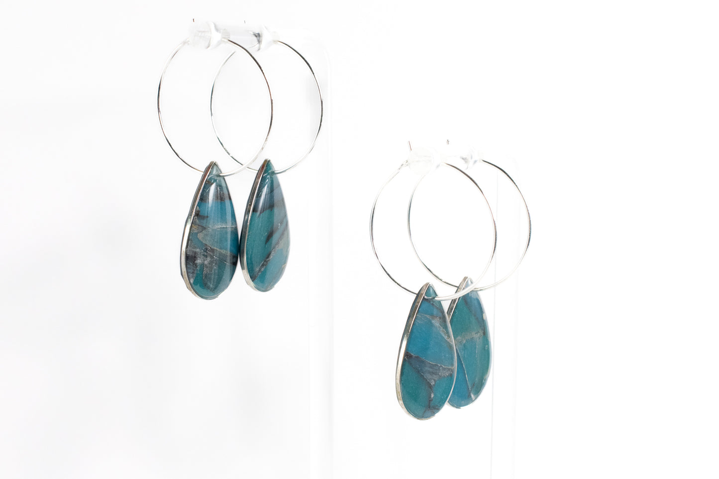 Raindrop Hoop - Bluestone