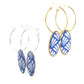 Blue & White Hoops - Oval