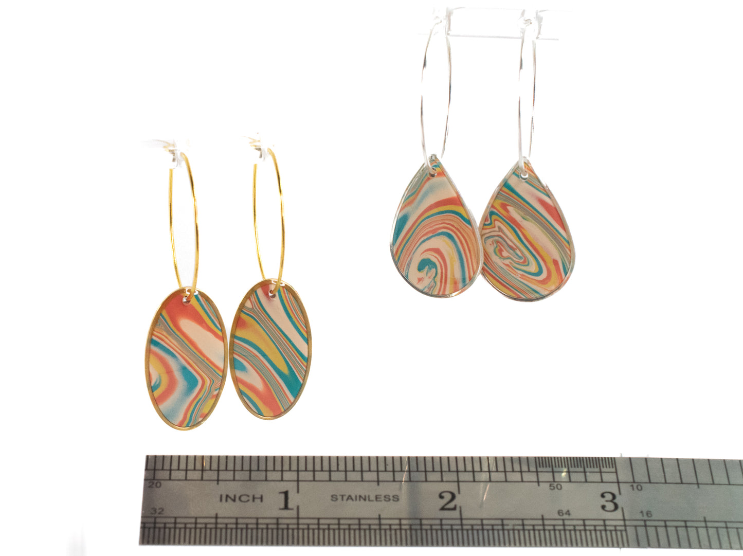 Raindrop Hoops - Red/ Blue/ Yellow